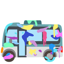 bus and artist palette