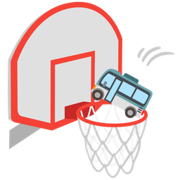 bus and basketball