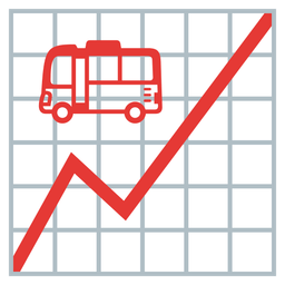 bus and chart increasing