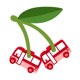 bus and cherries