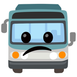 bus and confused face