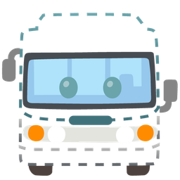 bus and dotted line face