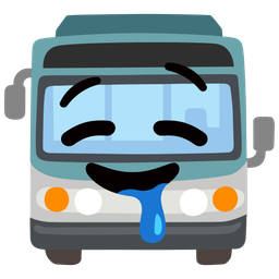 bus and drooling face
