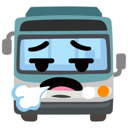 bus and face exhaling