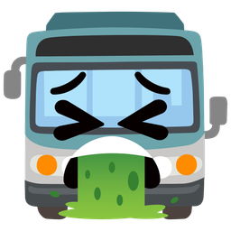 bus and face vomiting