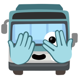 bus and face with peeking eye
