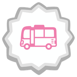 bus and fish cake with swirl