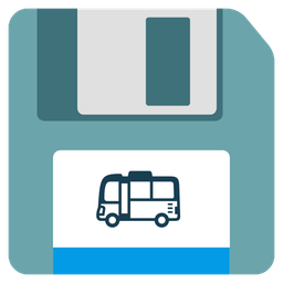 bus and floppy disk