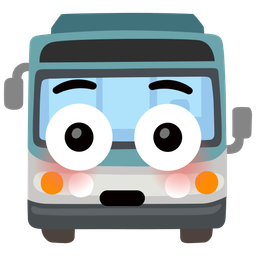 bus and flushed face