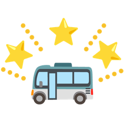 bus and glowing star