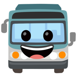 Bus and Grinning face