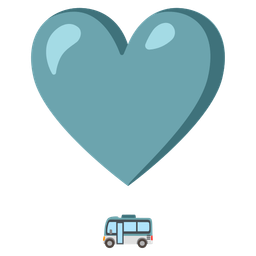 bus and heart exclamation