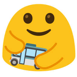 bus and people hugging