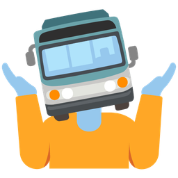 bus and person shrugging