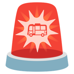 bus and police car light