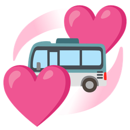 bus and revolving hearts
