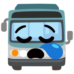 bus and sleepy face