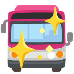 bus and sparkling heart