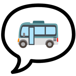 bus and speech balloon