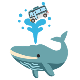 bus and spouting whale