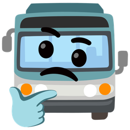 Bus and Thinking face