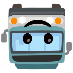 Bus and Upside-down face