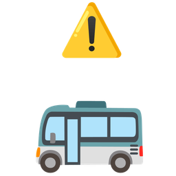 bus and warning