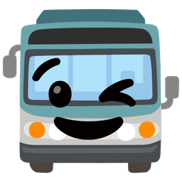 Bus and Winking face