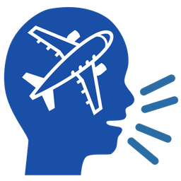 Bust in silhouette and Airplane