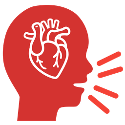 bust in silhouette and anatomical heart