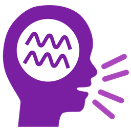 Bust in silhouette and Aquarius