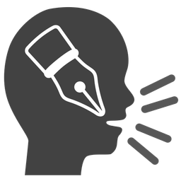 Bust in silhouette and Black nib