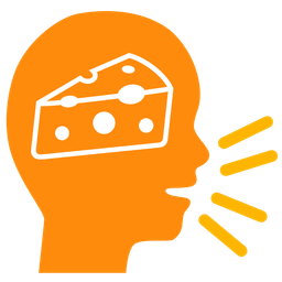 bust in silhouette and cheese wedge