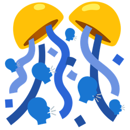 Bust in silhouette and Confetti ball