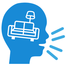 Bust in silhouette and Couch and lamp