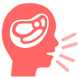 bust in silhouette and cut of meat