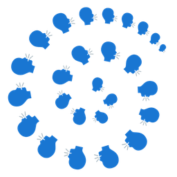 Bust in silhouette and Cyclone