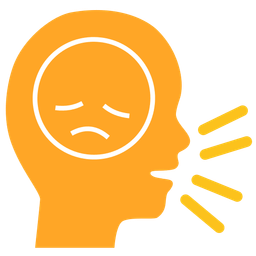 bust in silhouette and disappointed face