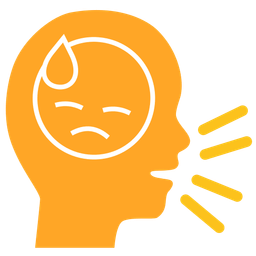 bust in silhouette and downcast face with sweat