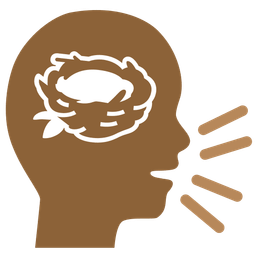 bust in silhouette and empty nest