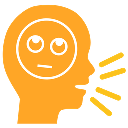 bust in silhouette and face with rolling eyes