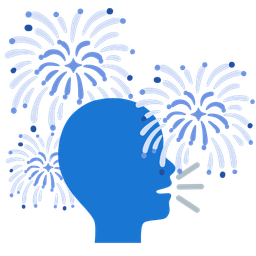 bust in silhouette and fireworks