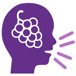 bust in silhouette and grapes
