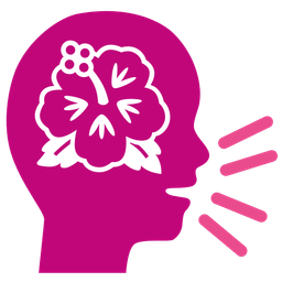 bust in silhouette and hibiscus