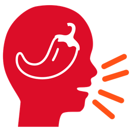 bust in silhouette and hot pepper