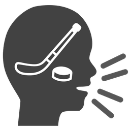 Bust in silhouette and Ice hockey