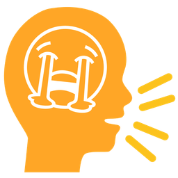 bust in silhouette and loudly crying face