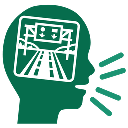 Bust in silhouette and Motorway