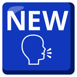 Bust in silhouette and NEW button