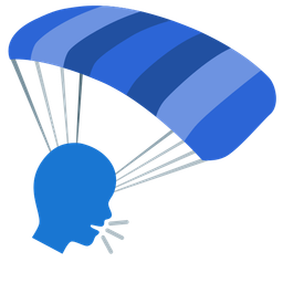 Bust in silhouette and Parachute